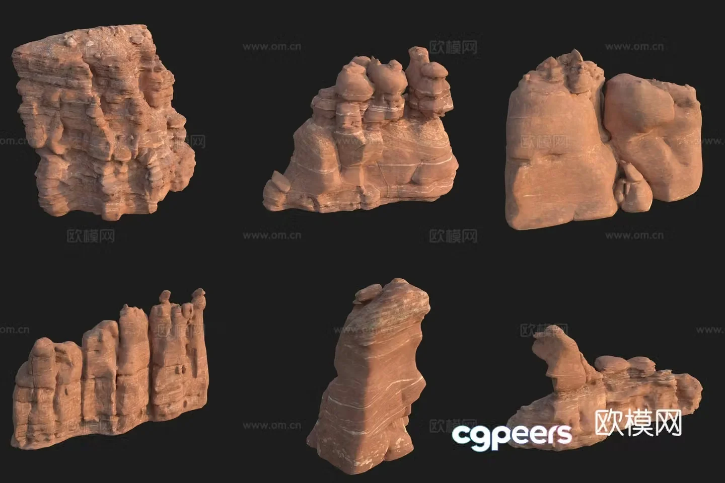 Cliff Big Stone Rock Boulder 3D Model