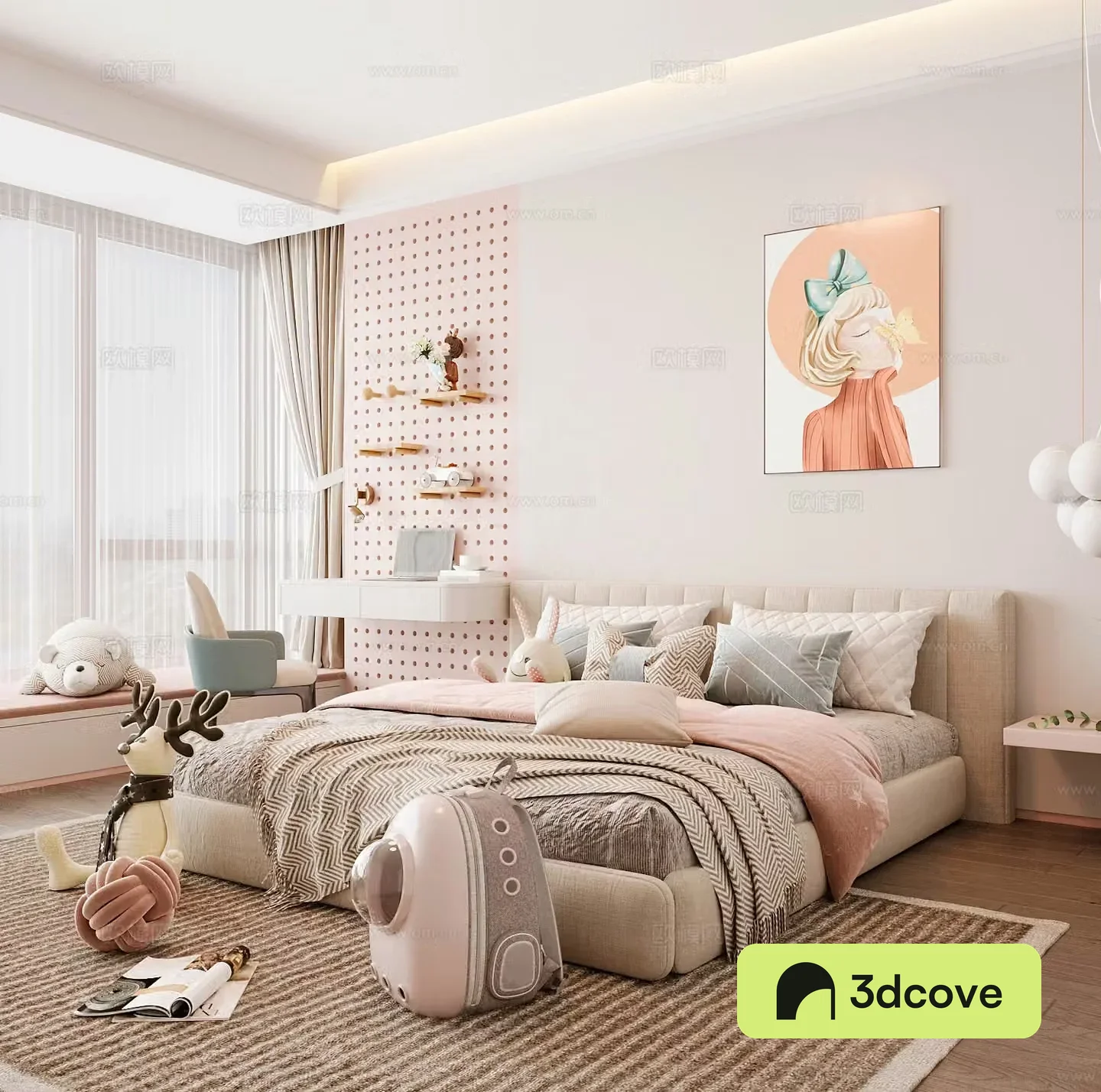 Modern children’s room boy’s room girl’s room children’s bed children’s wardrobe children’s desk