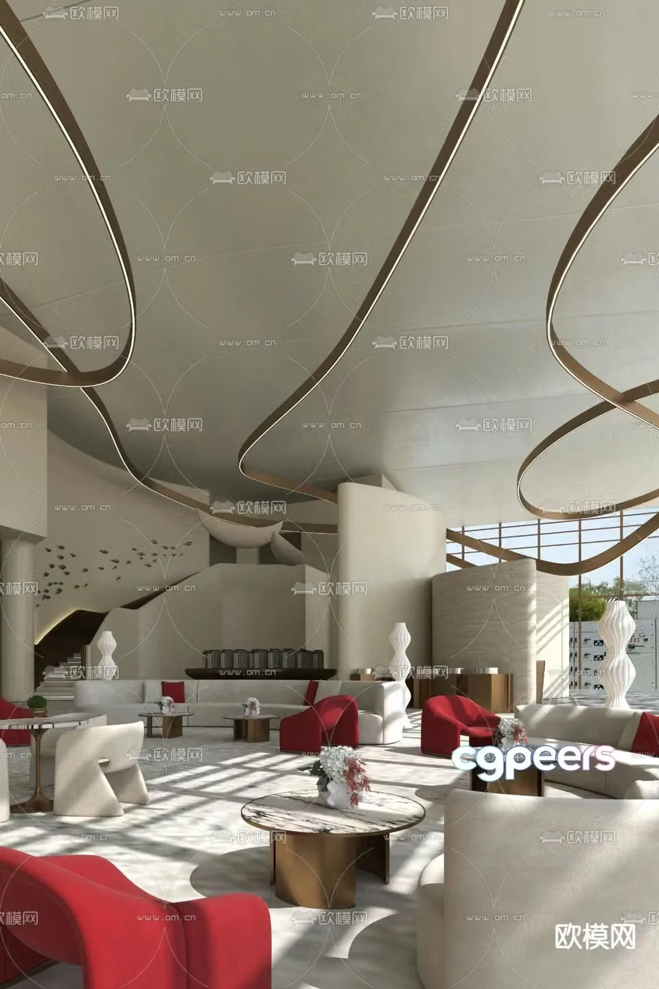 Zhufang Design Sales Office Negotiation Area 3D Model