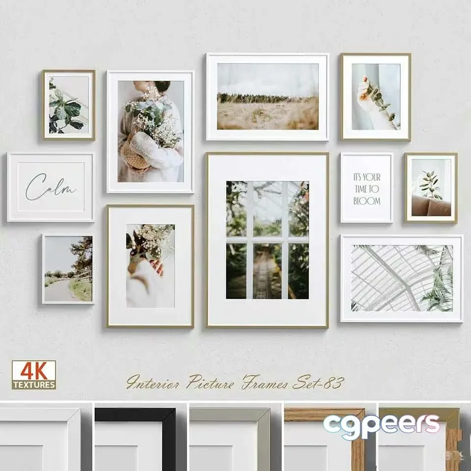 Interior Picture Frames Set-83 3D Model – 2309 – VRAY Render