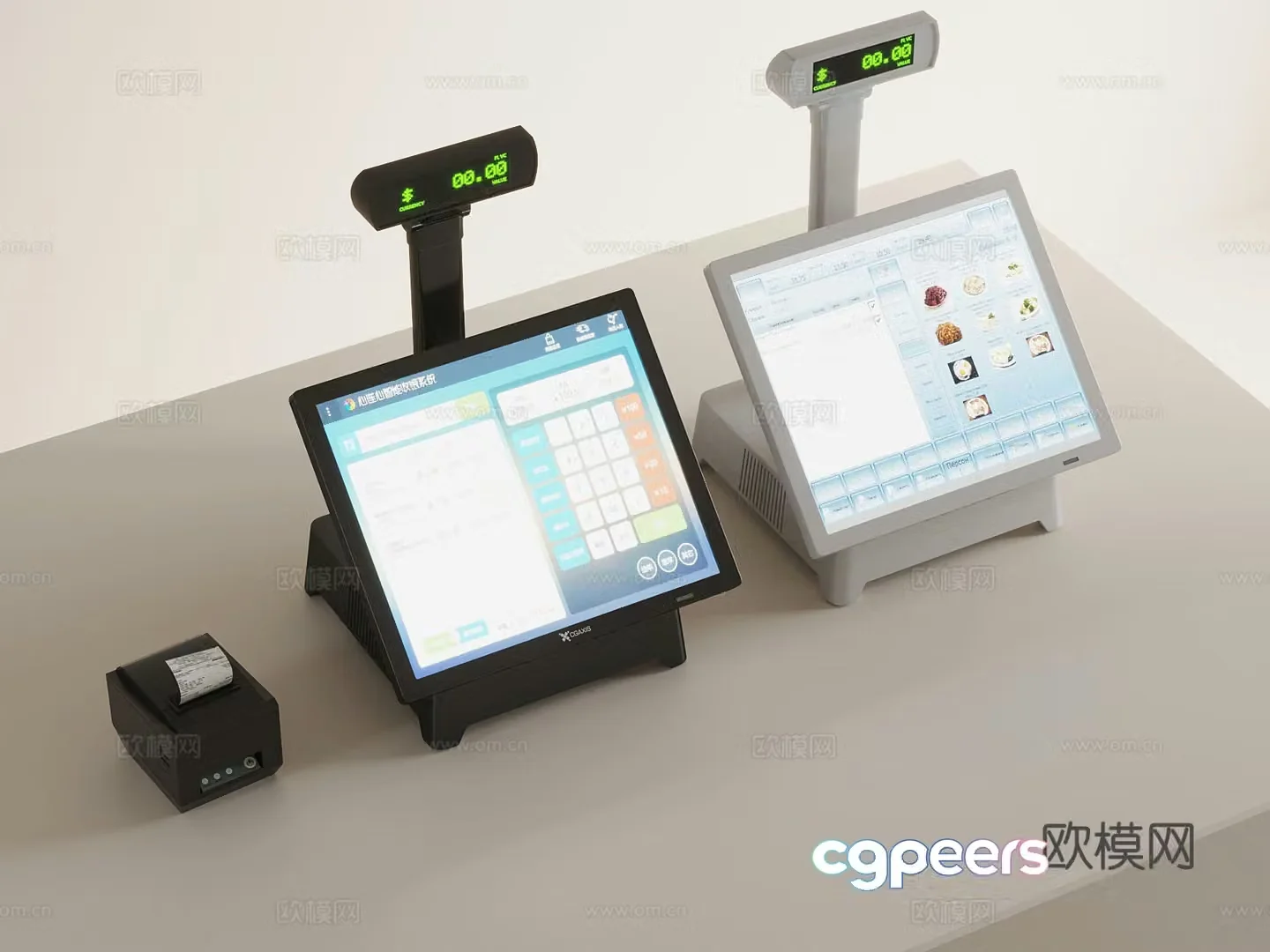 Radio Cashier Modern Cashier Radio 3D Model