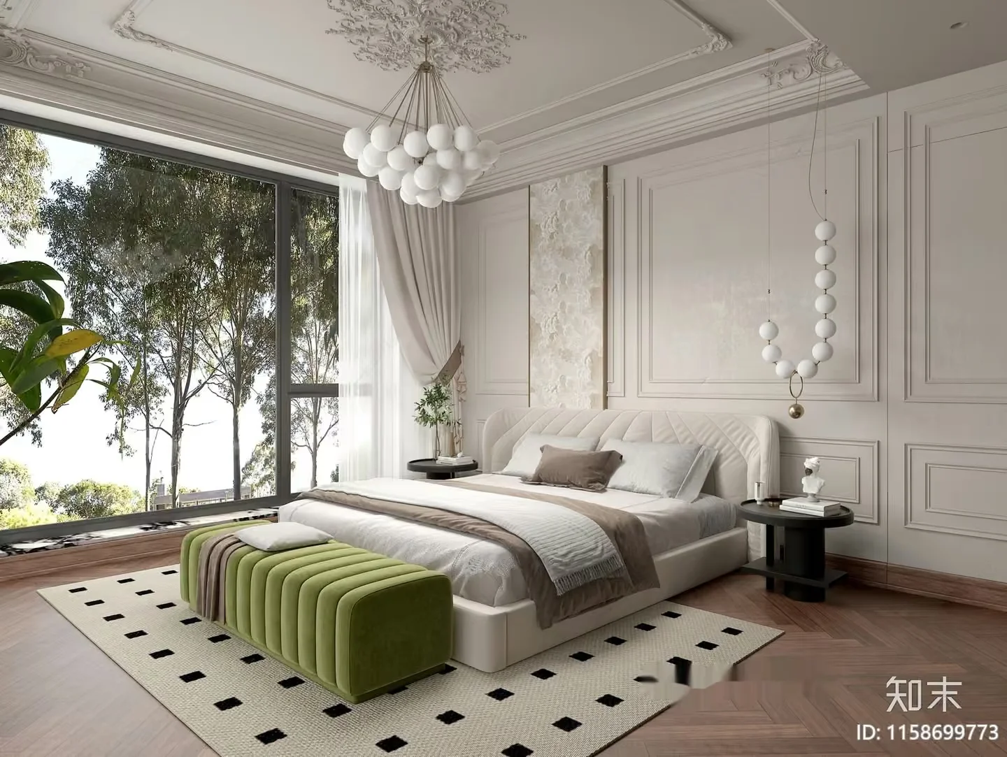 Cozy Bedroom 3D Model – 14705 – VRAY Render