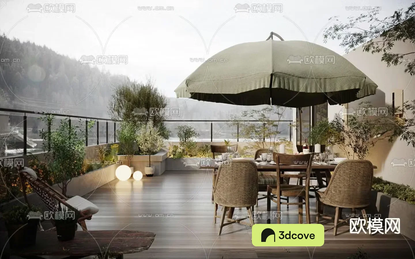 Open air garden roof garden