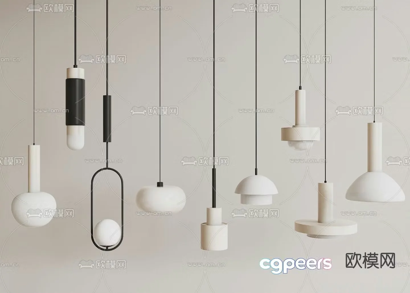 Bedside small chandelier 3d model