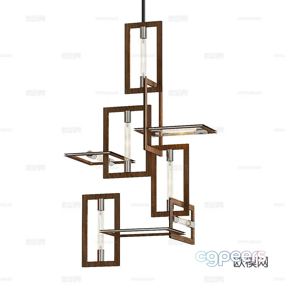 Wabi-sabi chandelier hall chandelier 3d model