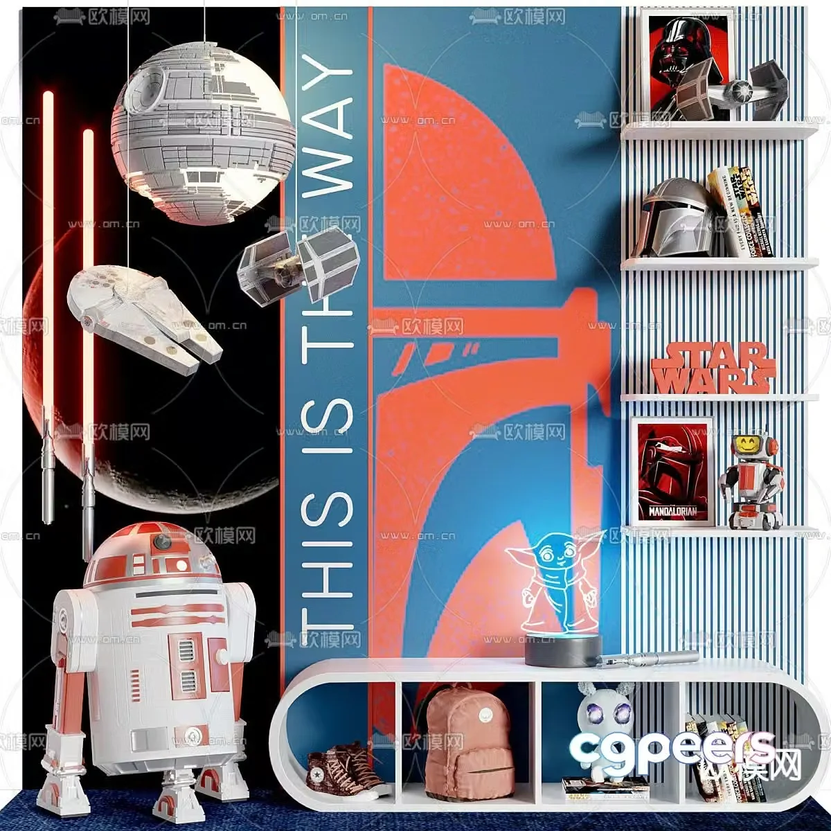 Star Wars accessories trendy toys 3d model