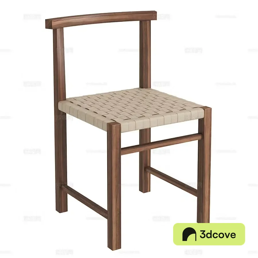 New Chinese dining chair single chair 3d model
