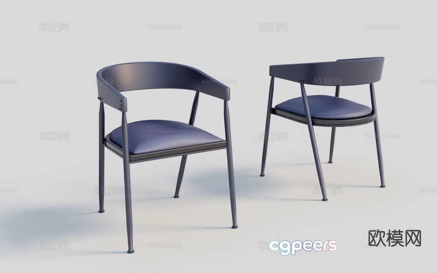 Modern chair dining chair 3d model