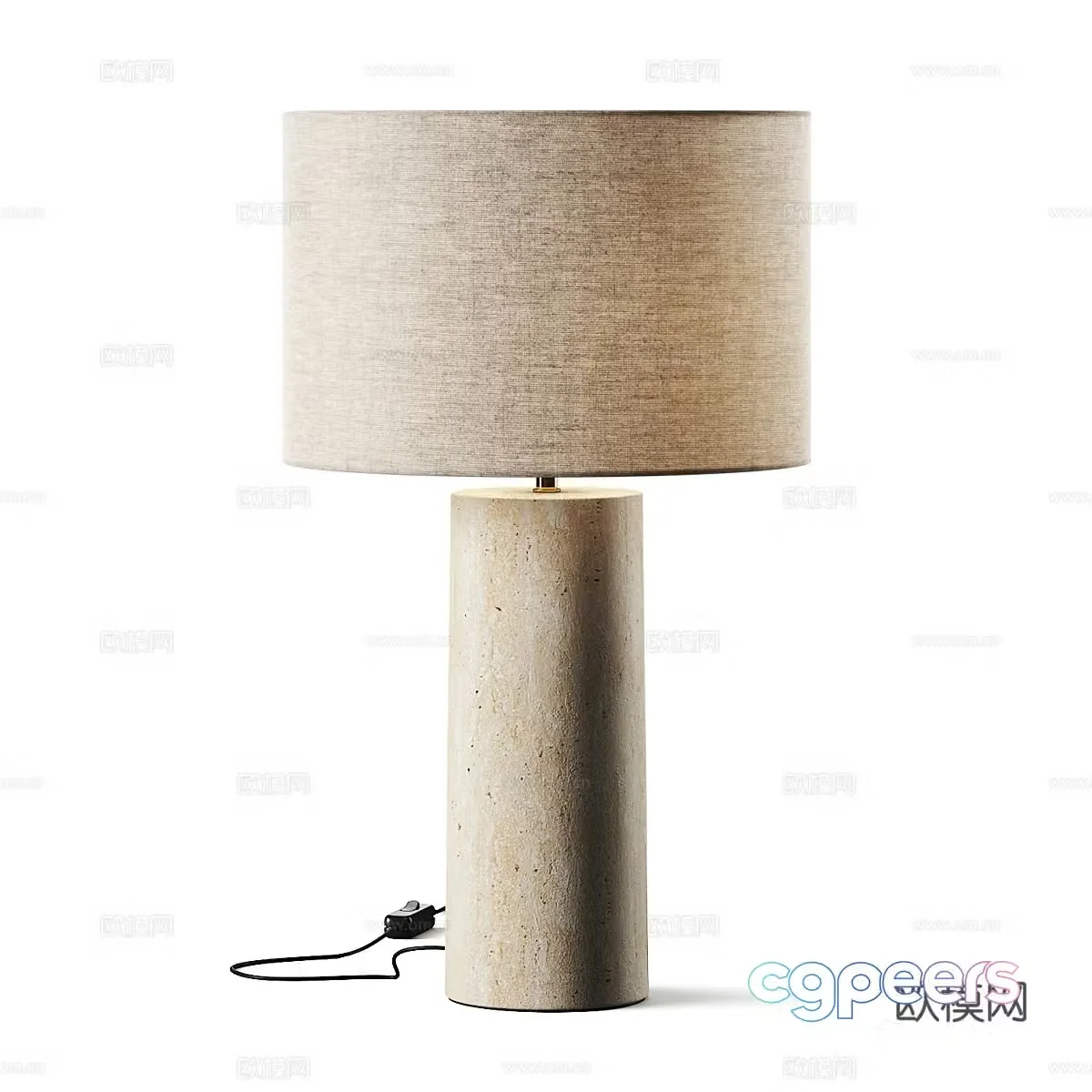 Modern Italian Abigail Ahern Sennen Table Lamp 3D Model