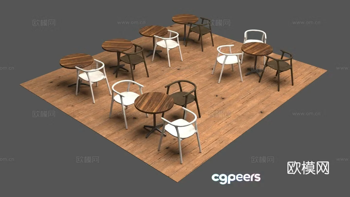 Coffee table and chair 3d model