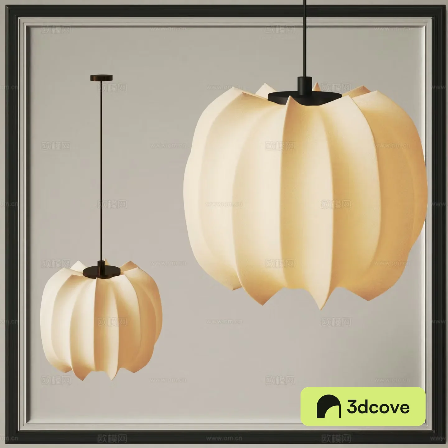 Wasabi Lantern Chandelier 3d Model