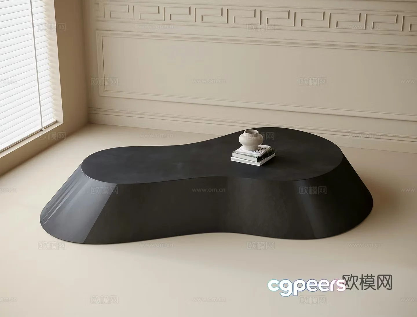Modern special-shaped coffee table 3D model