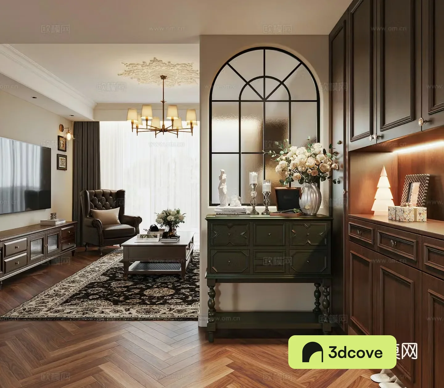 American style entrance cabinet American style entrance partition American shoe cabinet American case table arch
