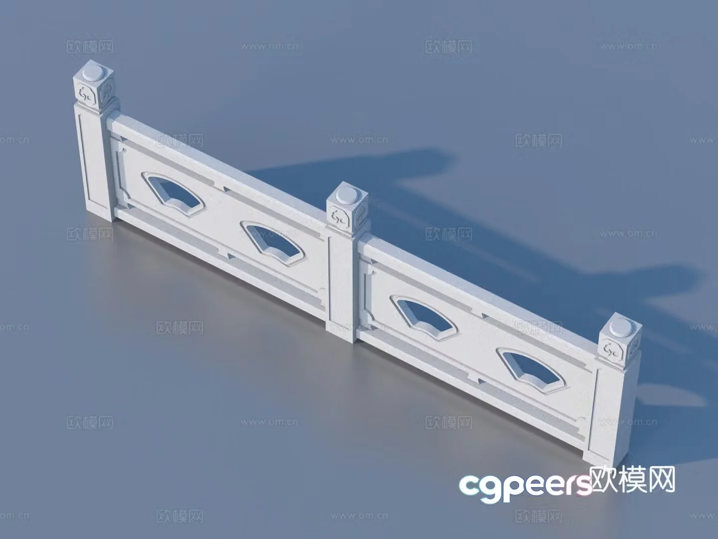Fence Guardrail Railing 3d Model