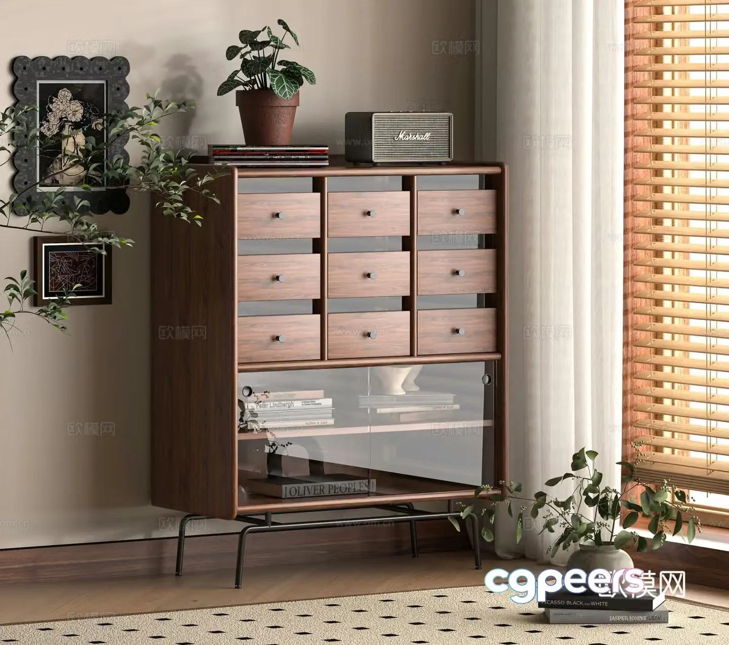 Middle-aged sideboard 3D model