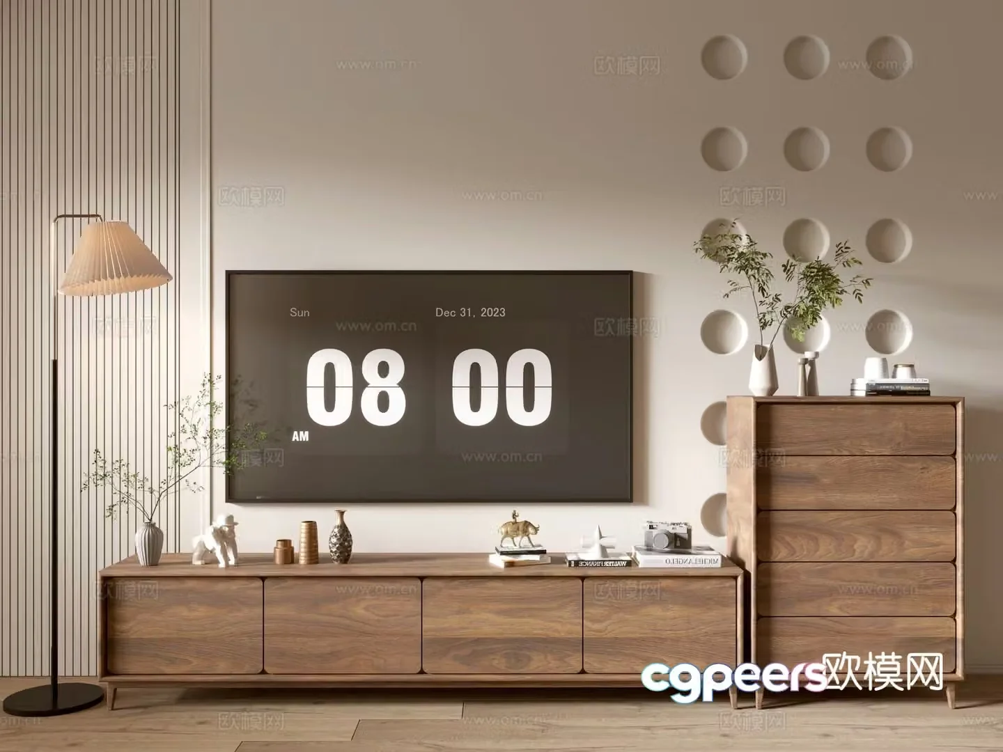 Wabi-sabi TV cabinet 3d model