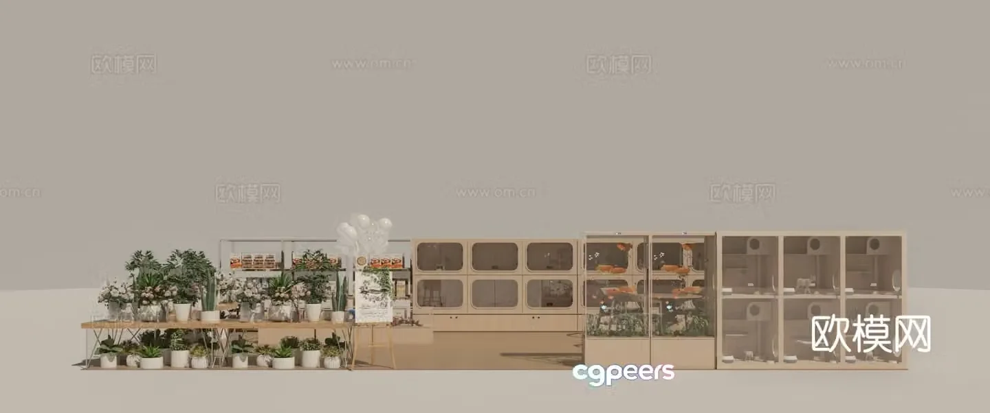 pet supplies cattery cat nest 3d model