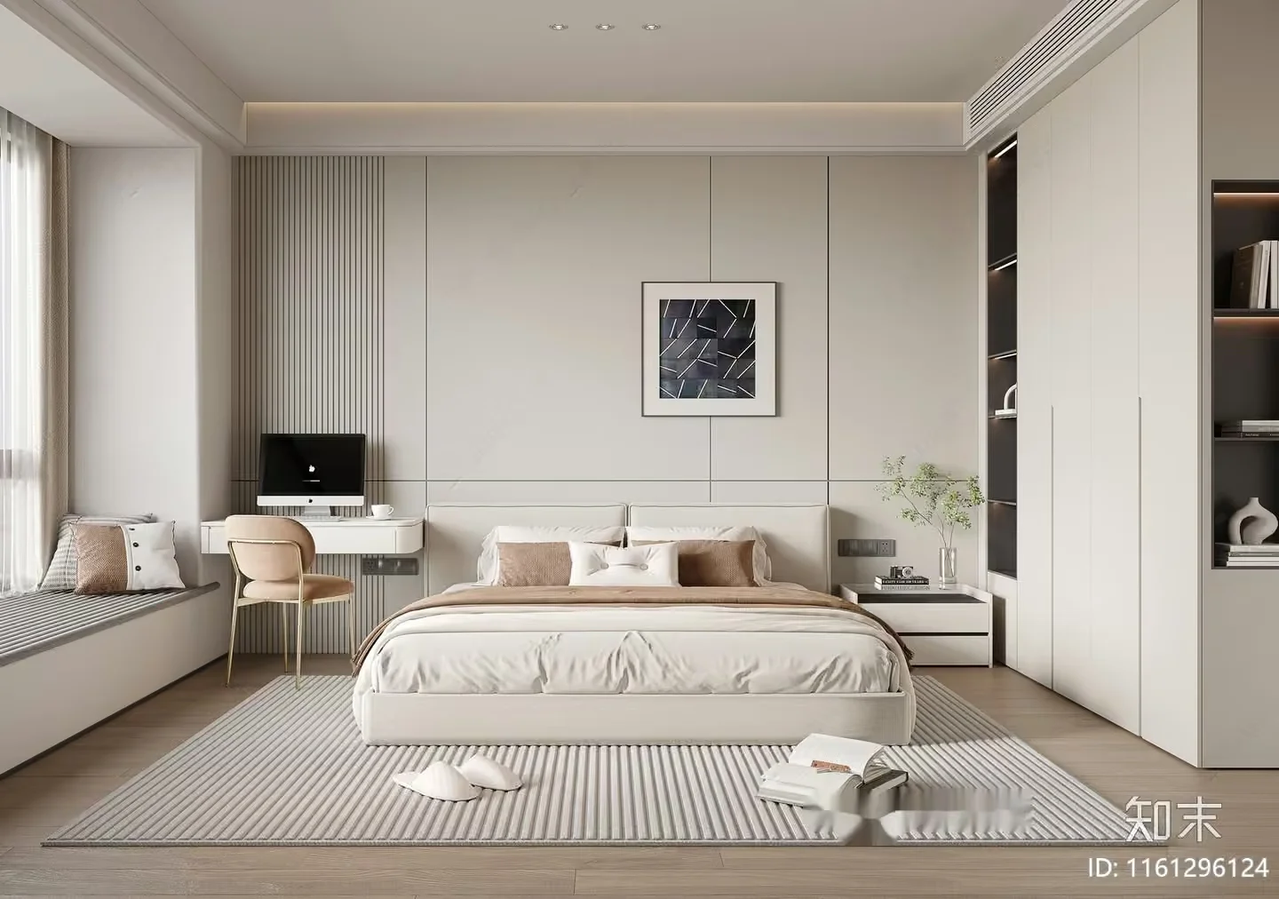 Cozy Modern Bedroom 3D Model – 2289 – VRAY Render