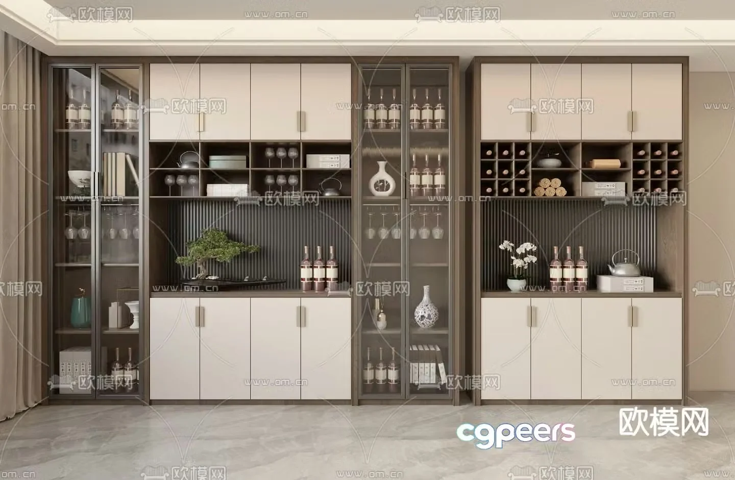 New Chinese wine cabinet 3D model