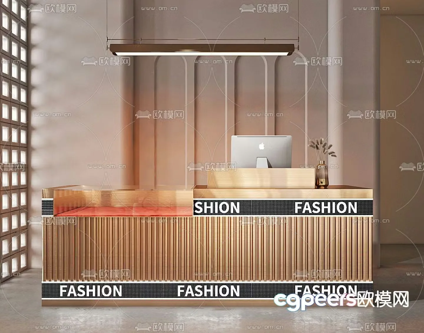 Reception desk cashier desk 3d model