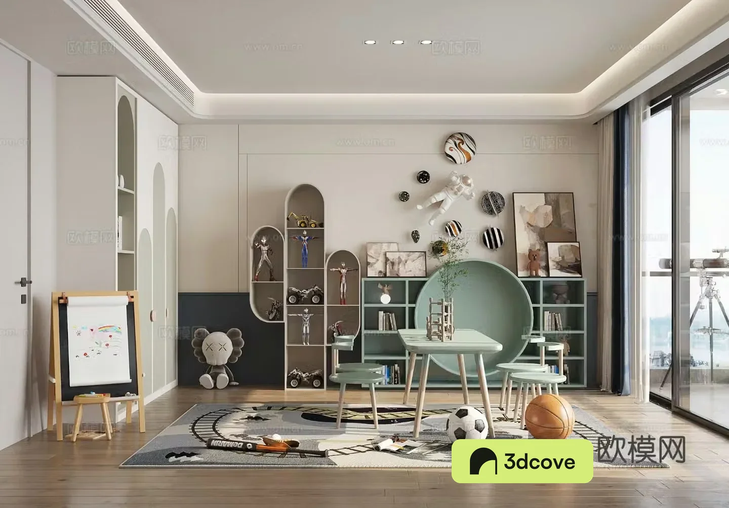 Modern children’s room toy room children’s activity room