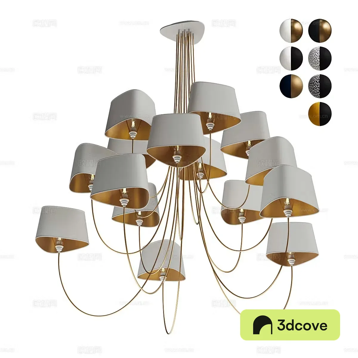 Modern light luxury NUAGE villa hollow decorative chandeliers
