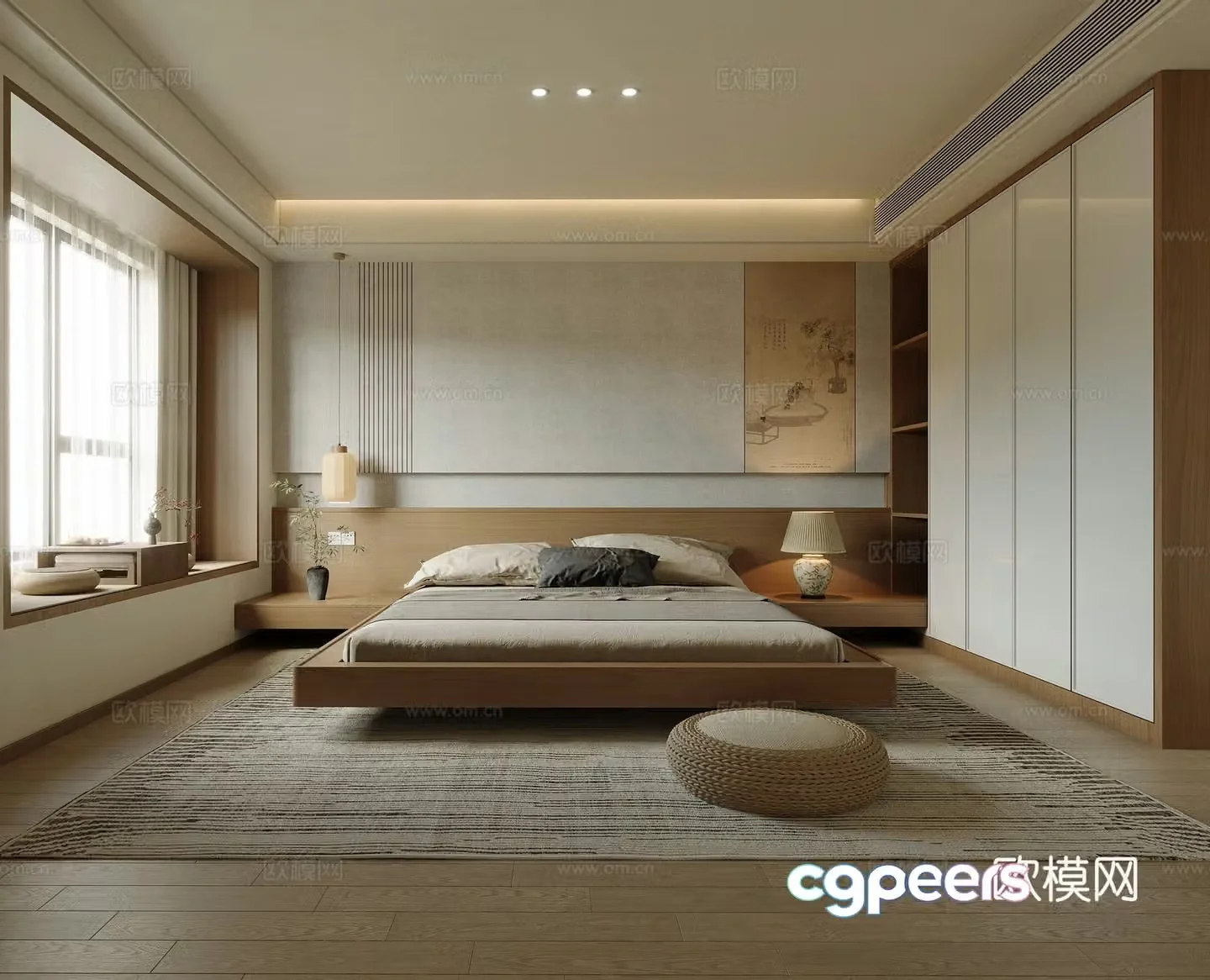 New Chinese style bedroom master bedroom 3d model