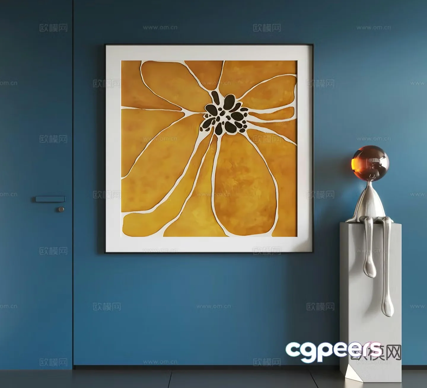 Modern abstract hanging paintings Modern minimalist hanging paintings Modern light luxury hanging paintings Modern Italian hanging paintings 3D model