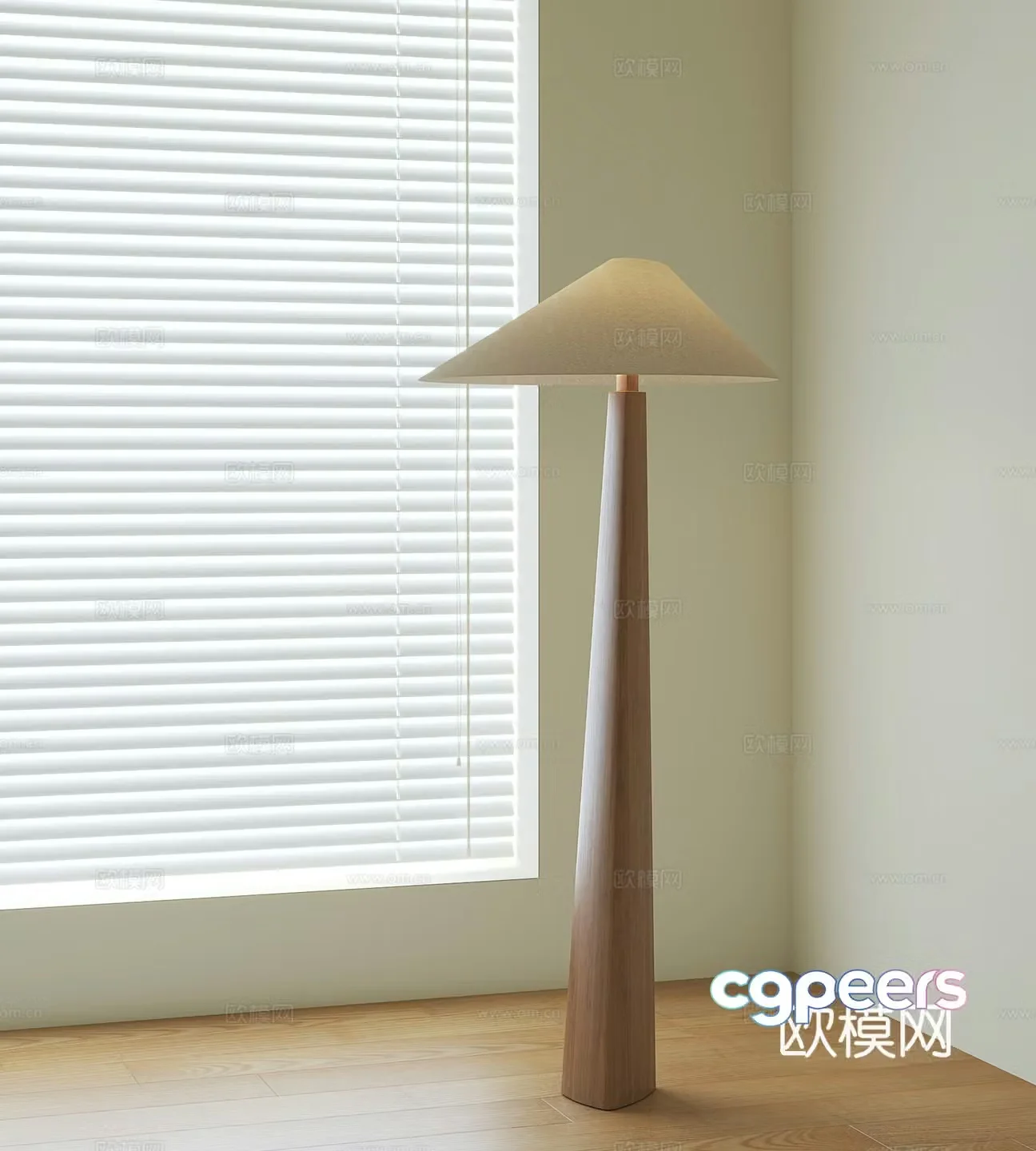 French medieval floor lamp 3d model