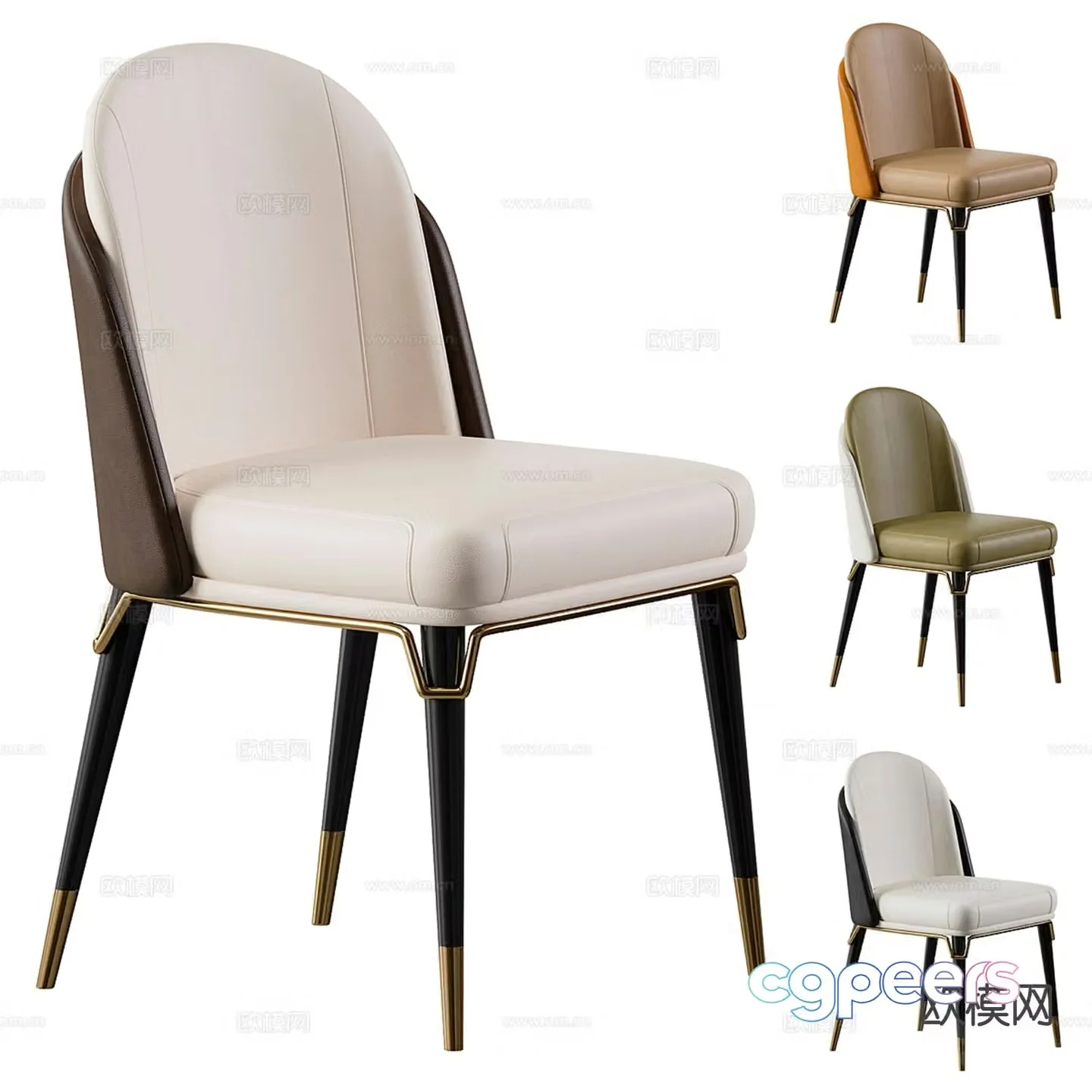 PALMER modern chair dining chair 3d model