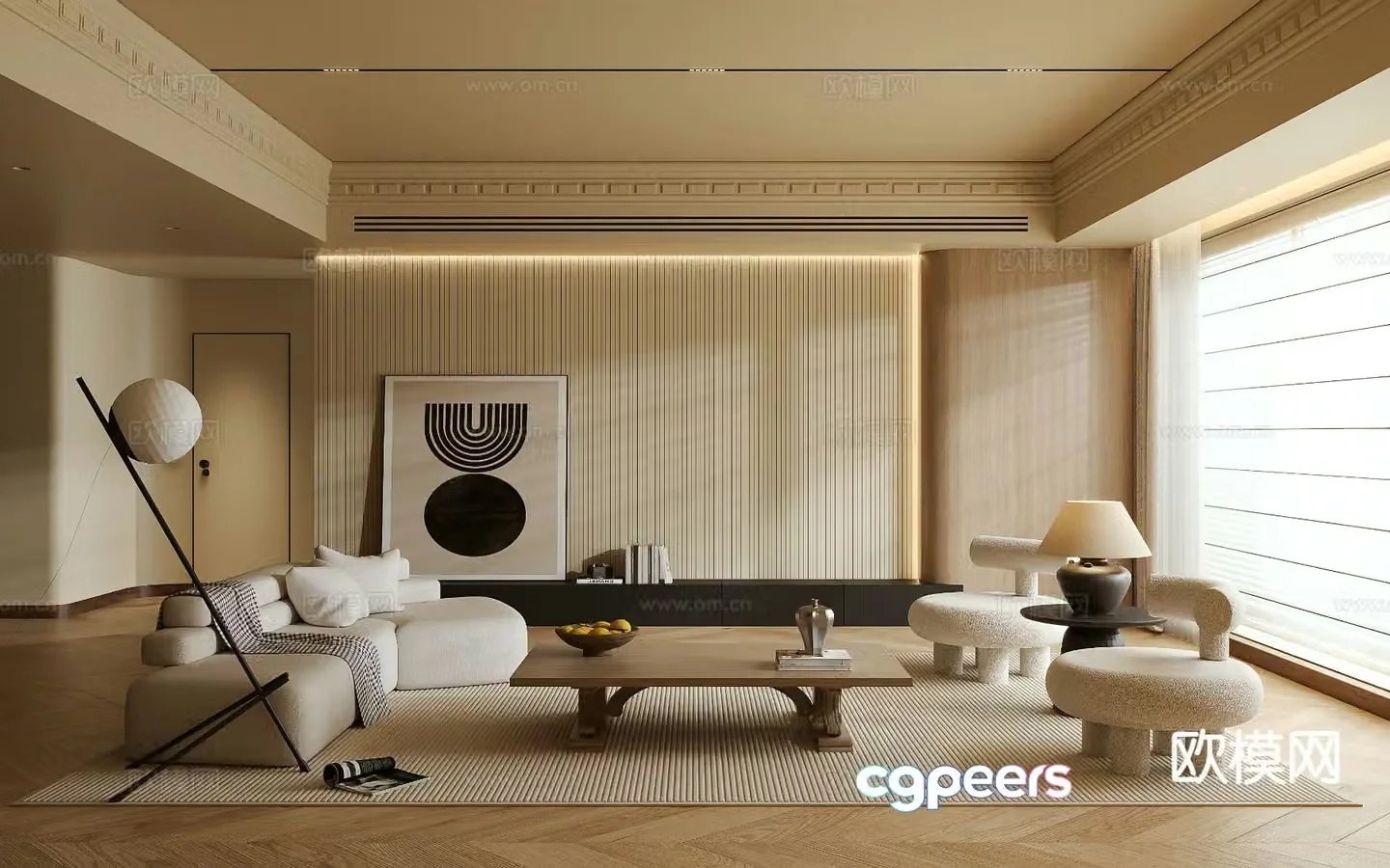 Medieval style living room 3D model