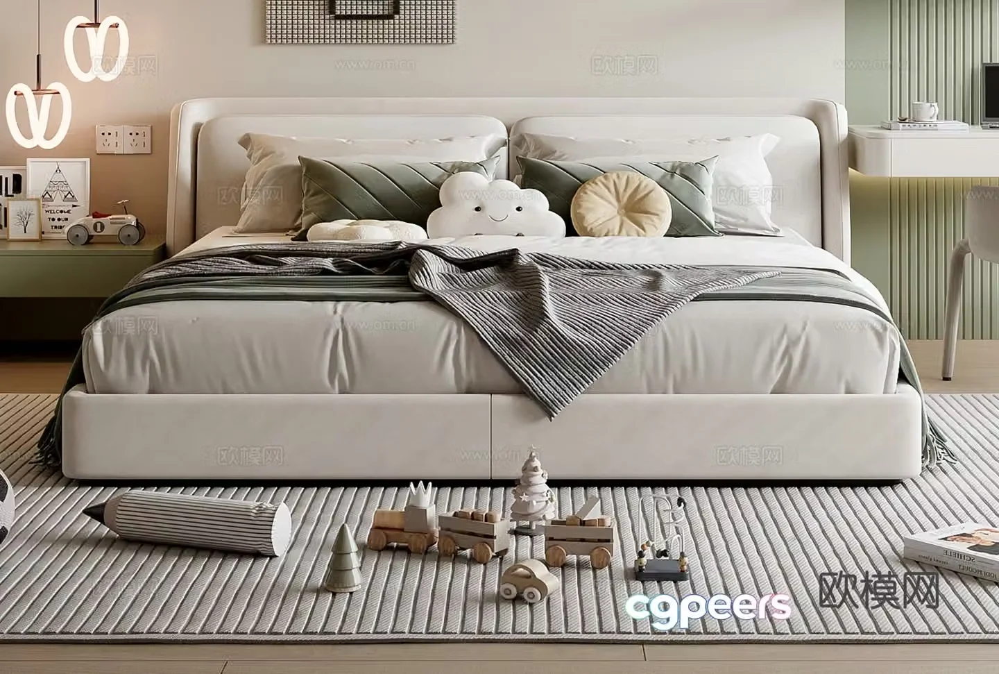 Modern children’s bed 3d model