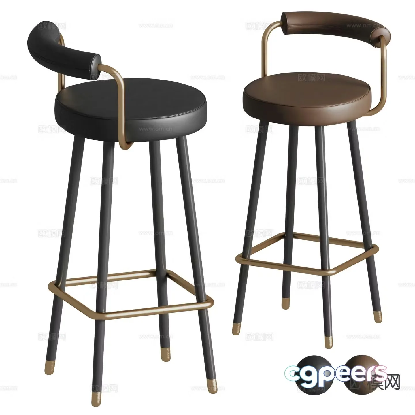 Extremis Italian bar stool bar stool high stool 3d model