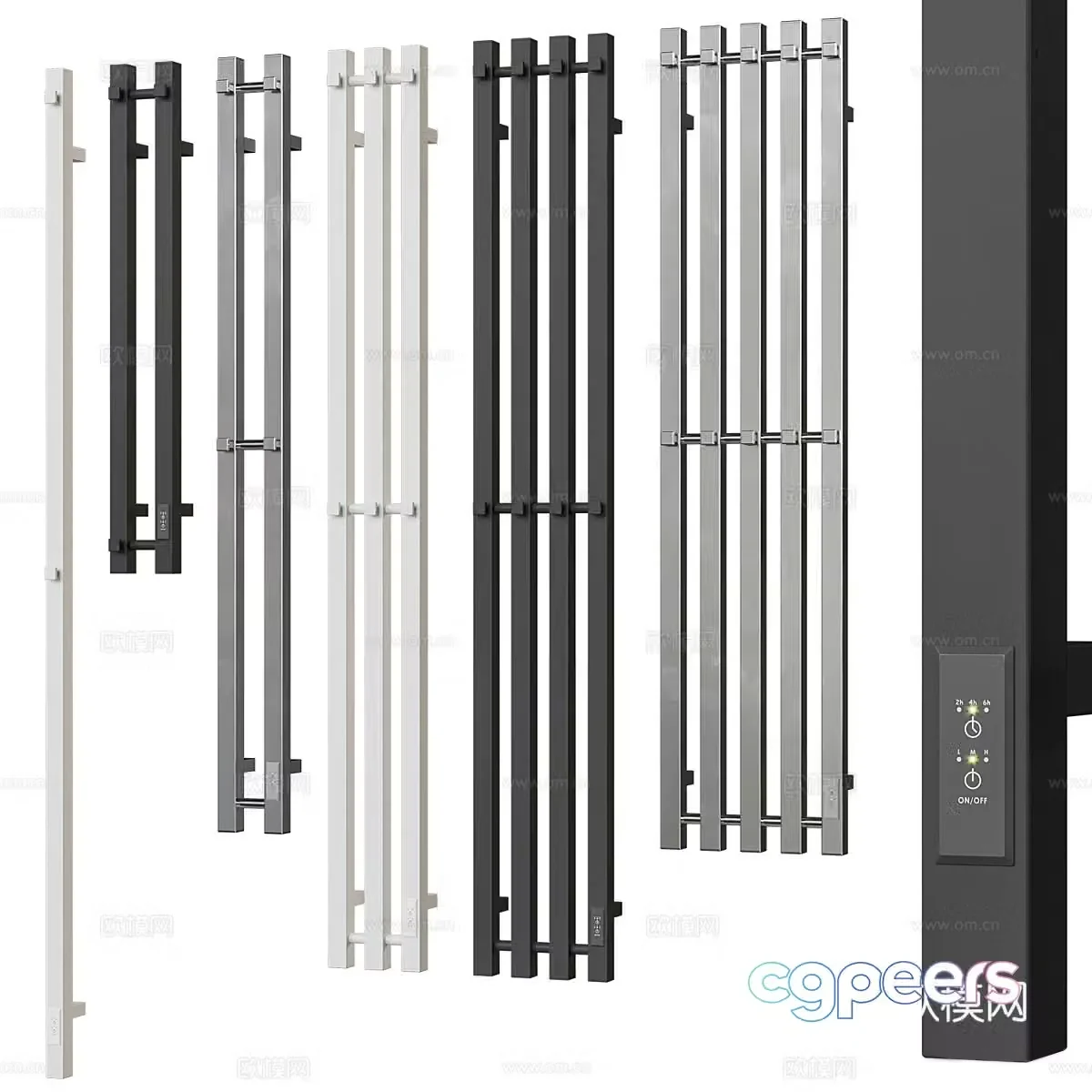 Modern minimalist EWRIKA Penelope P electric towel rack 3d model