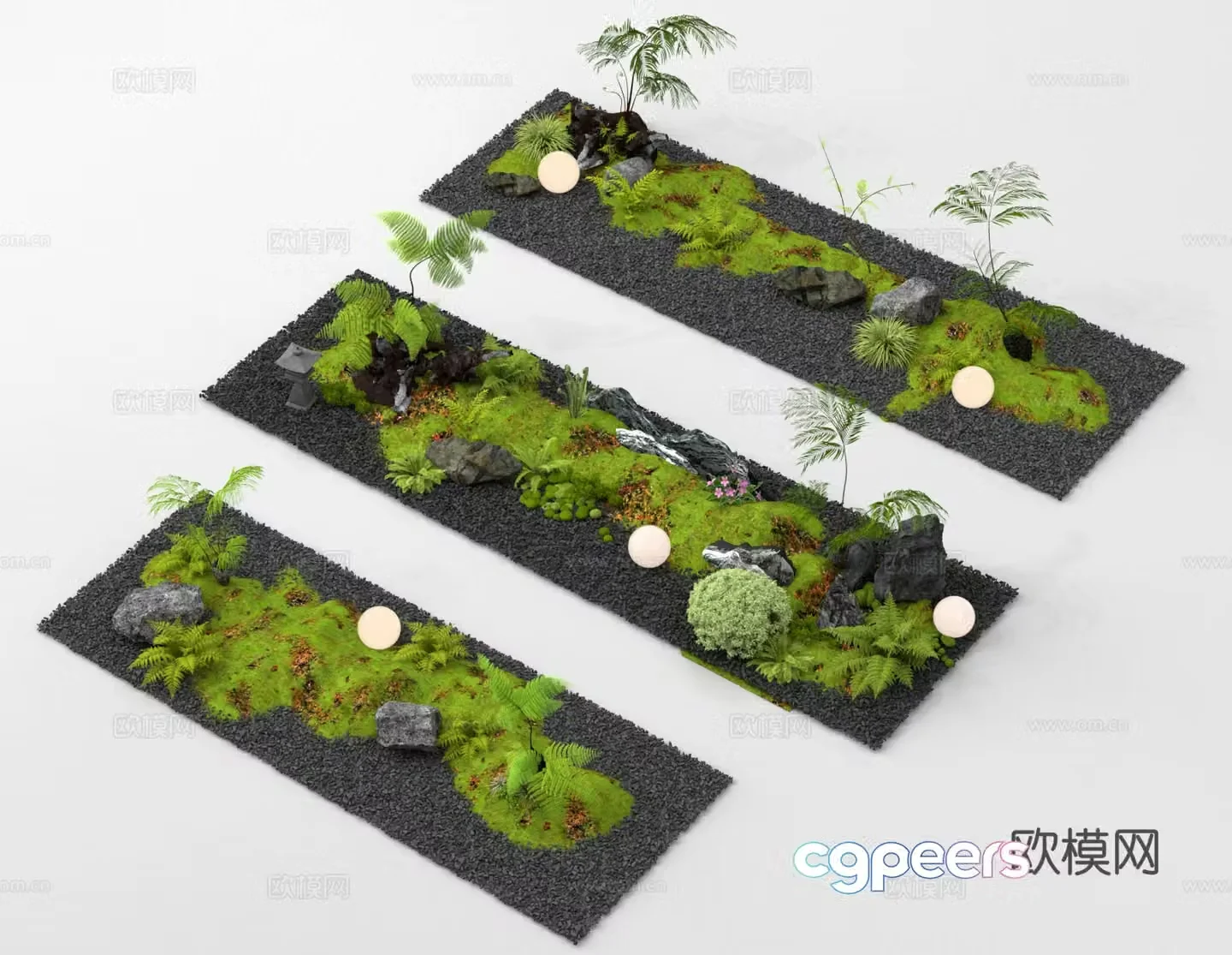 Plant Landscape Sketch Garden Sketch 3D Model