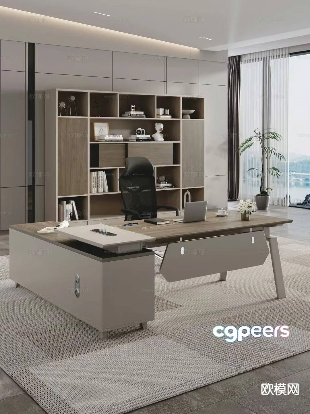 Modern desk boss desk desk desk 3d model