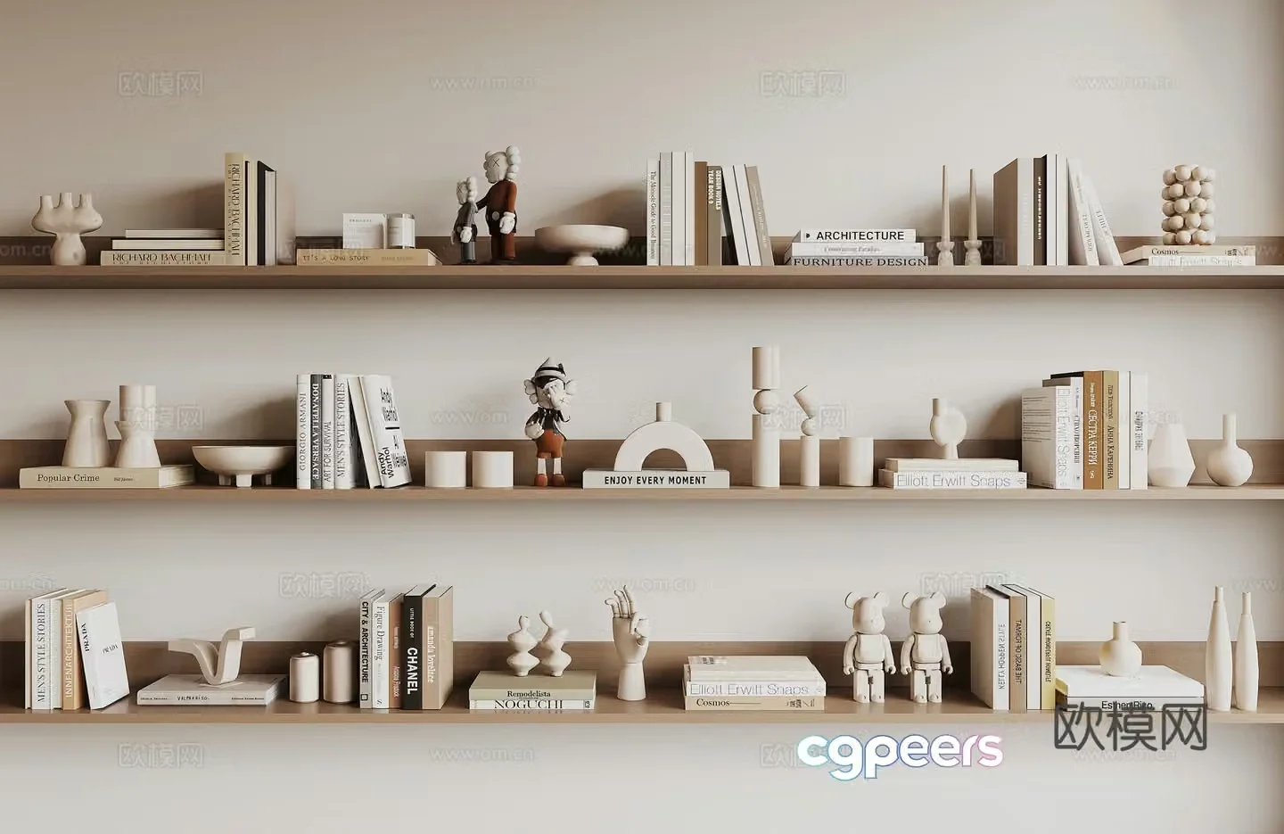Modern jewelry ornaments Book Sculpture 3d model