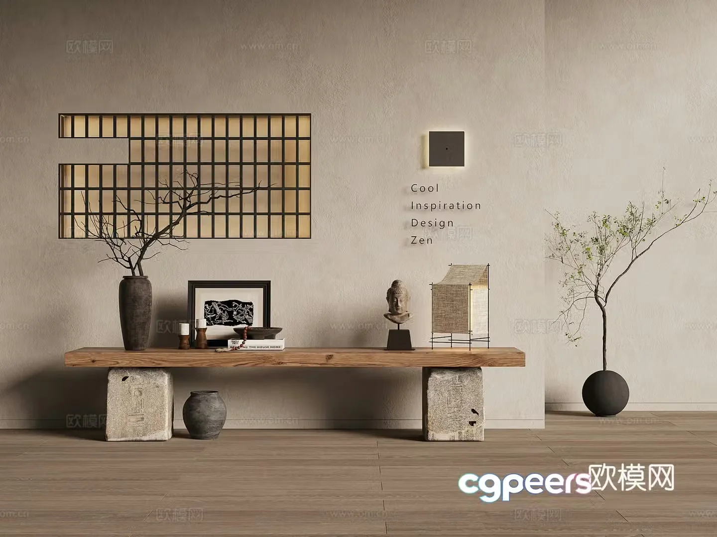 The case of the stern wind stern case the stone bench the end view stern case 3D model