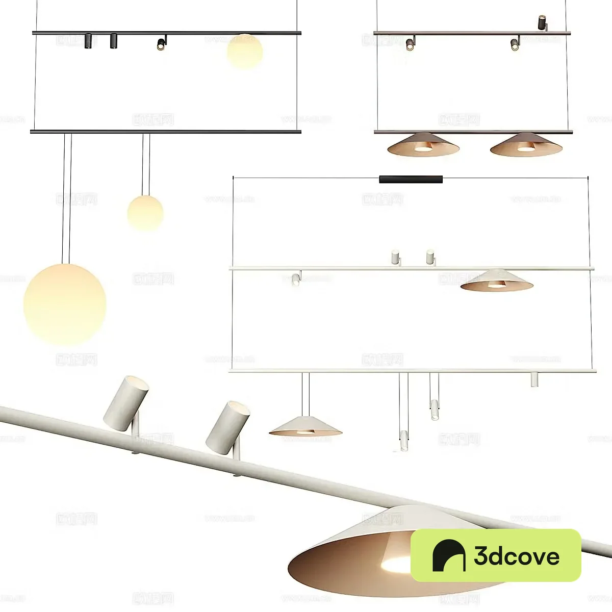 Modern Italian light luxury Vibia decorative chandelier