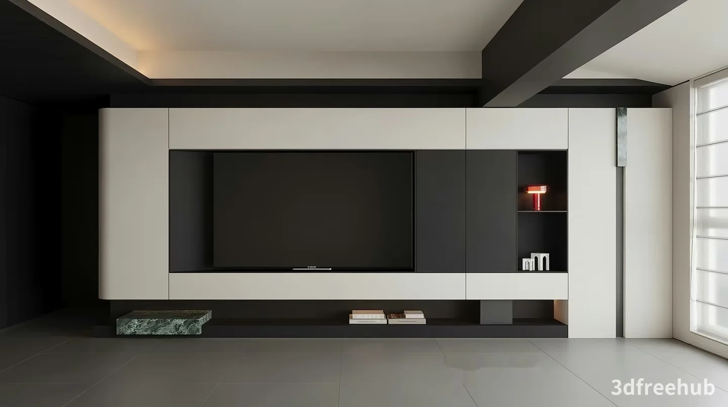 Modern Tv Unit 3D Model – 21764 – VRAY Render