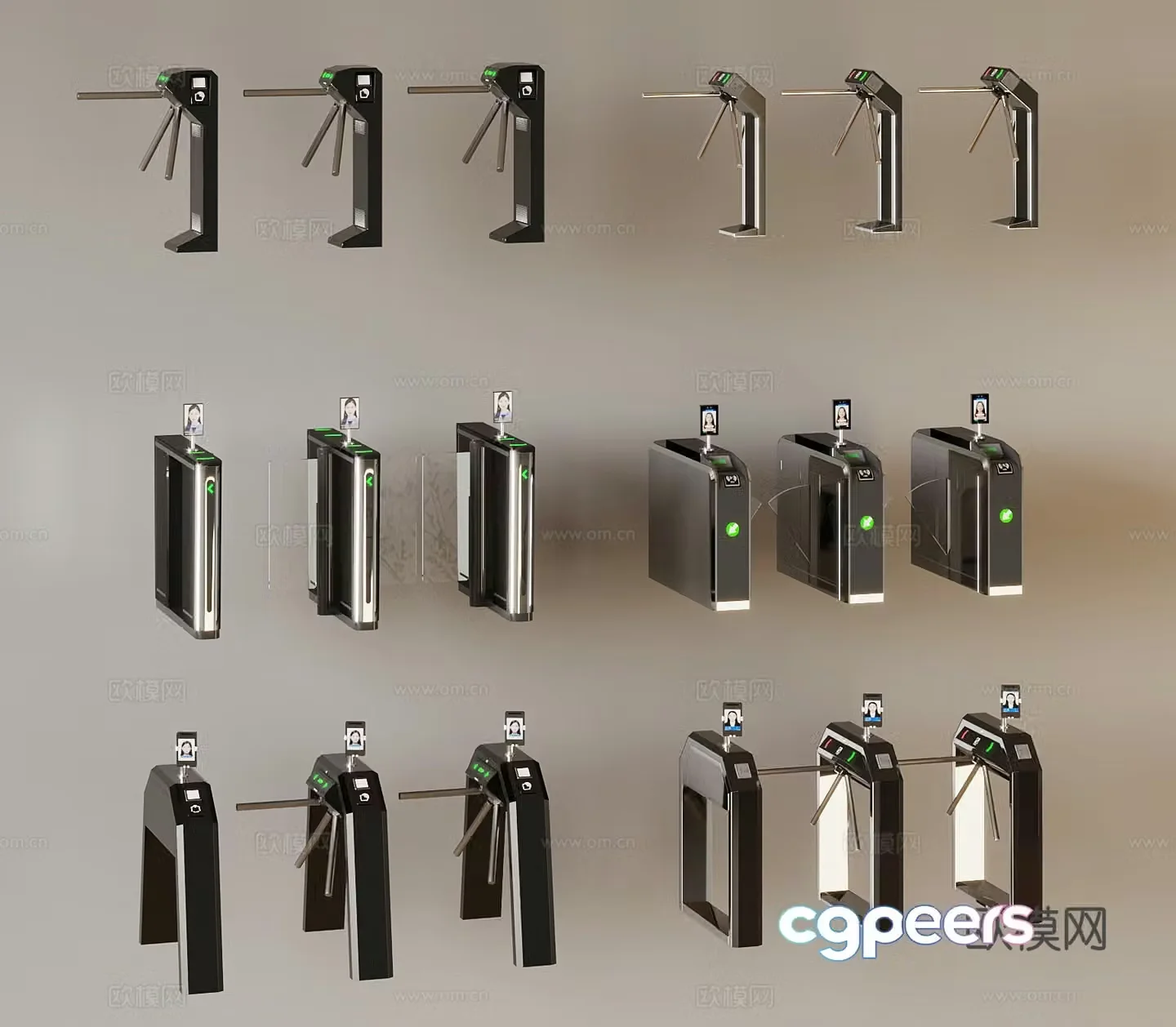 Modern access control 3D model