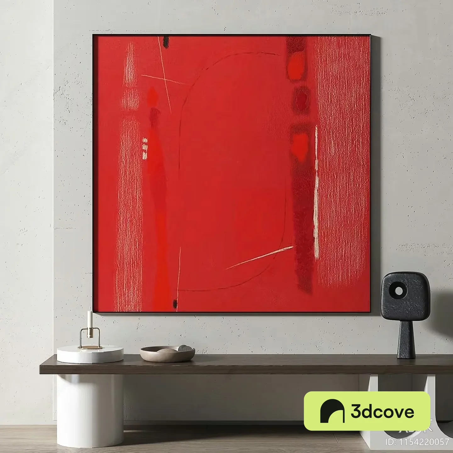 Modern Red Artwork