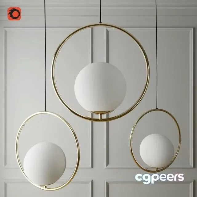 3ds Max Free – Round pendant light