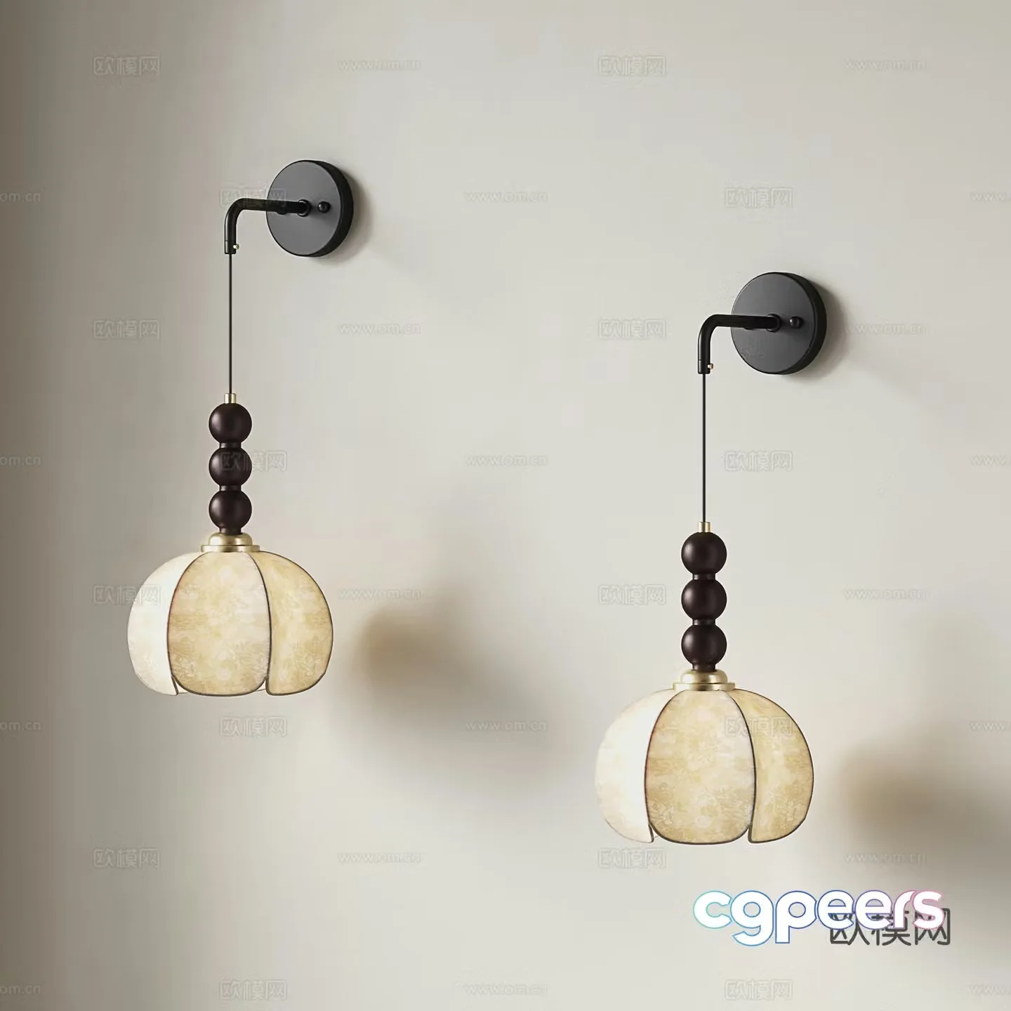 Middle-aged style wall lamp retro style wall lamp French bedside wall lamp B&B aisle staircase wall lamp 3D model