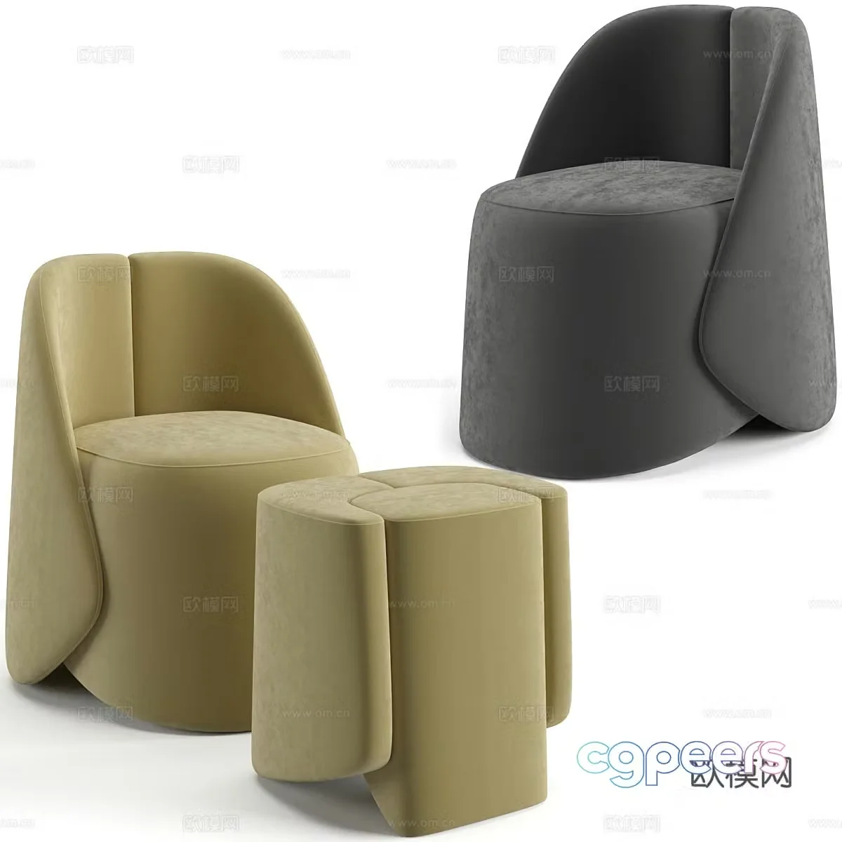 New Chinese casual sofa 3D model