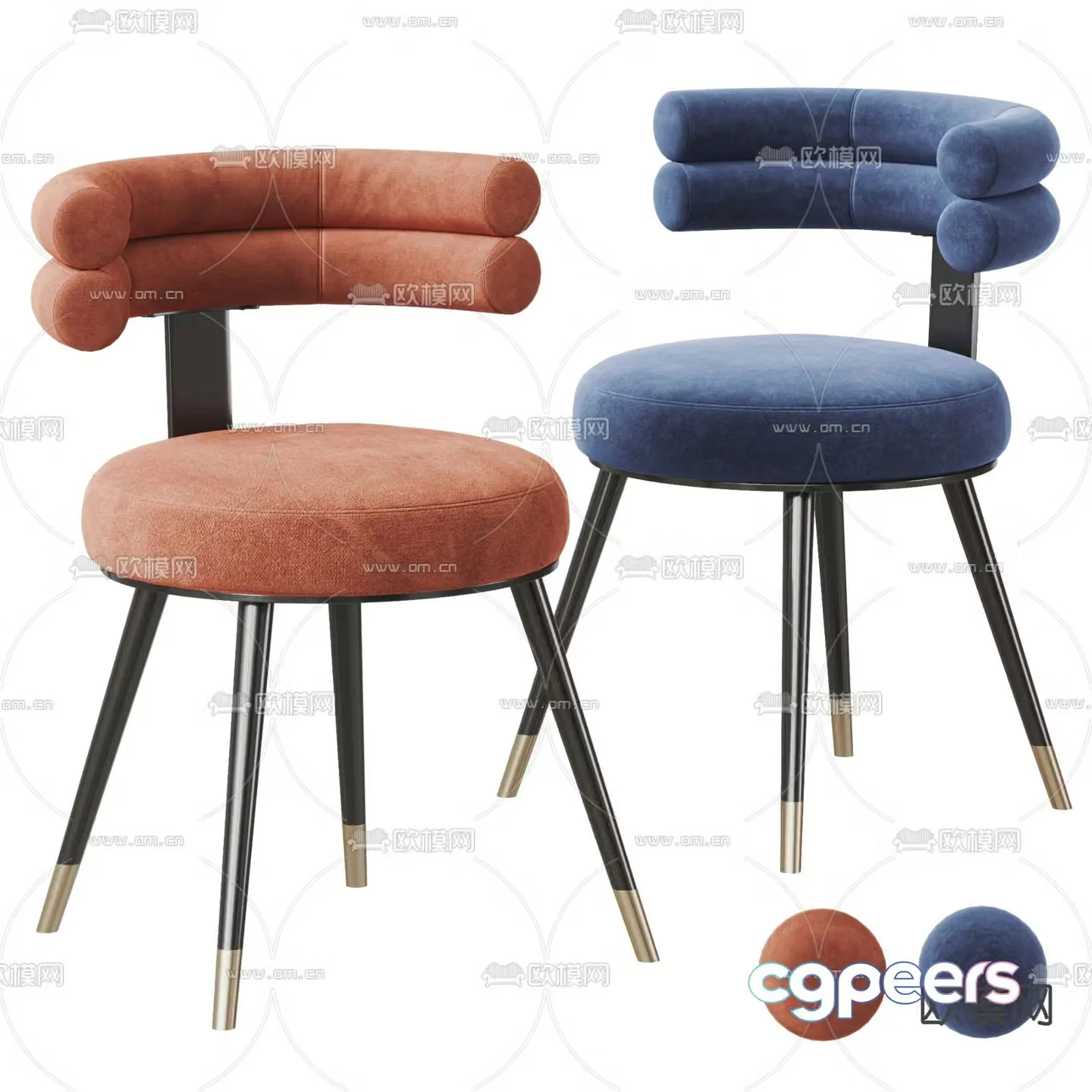 Mezzo chair dining chair 3d model