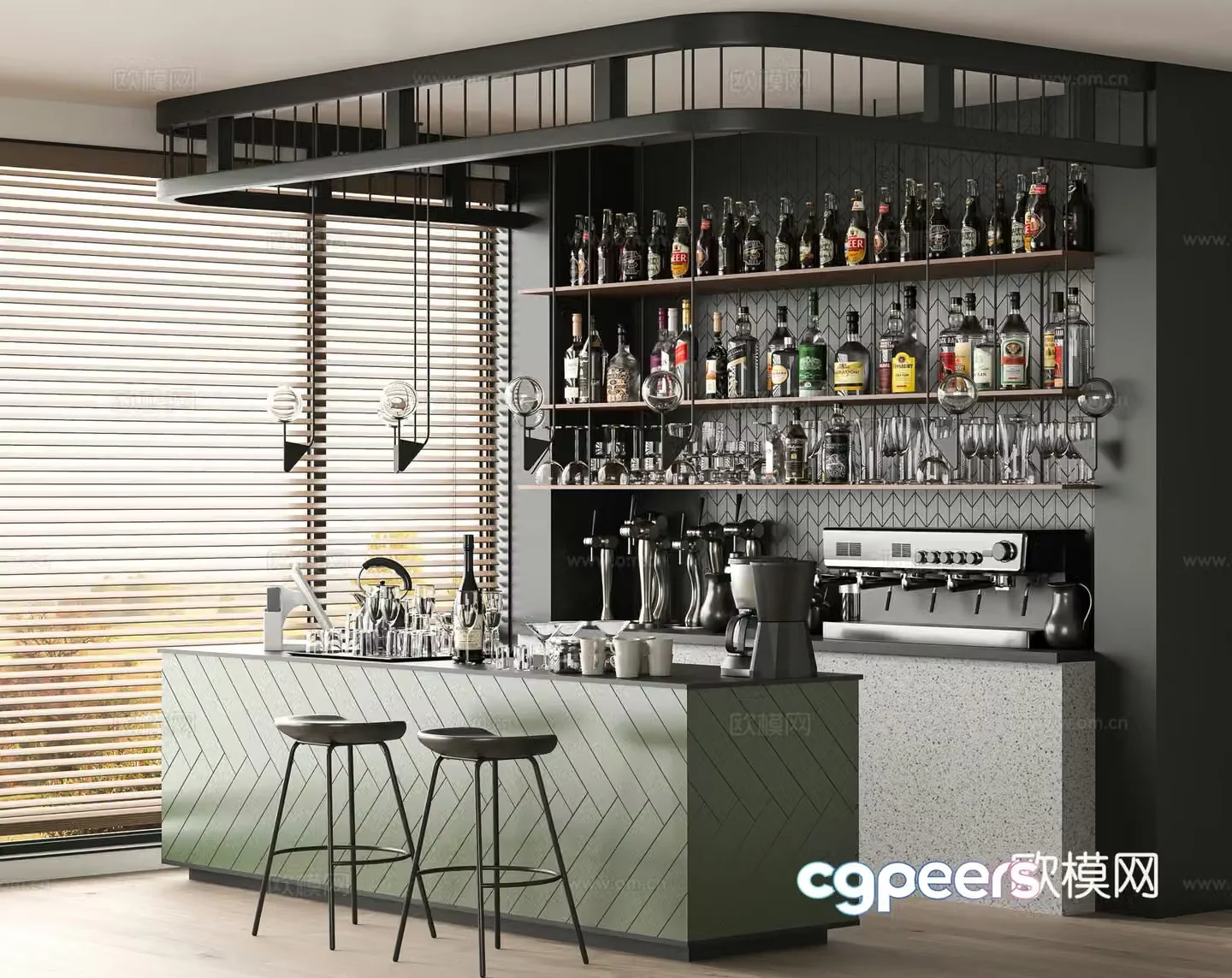 Modern cafe 3d model