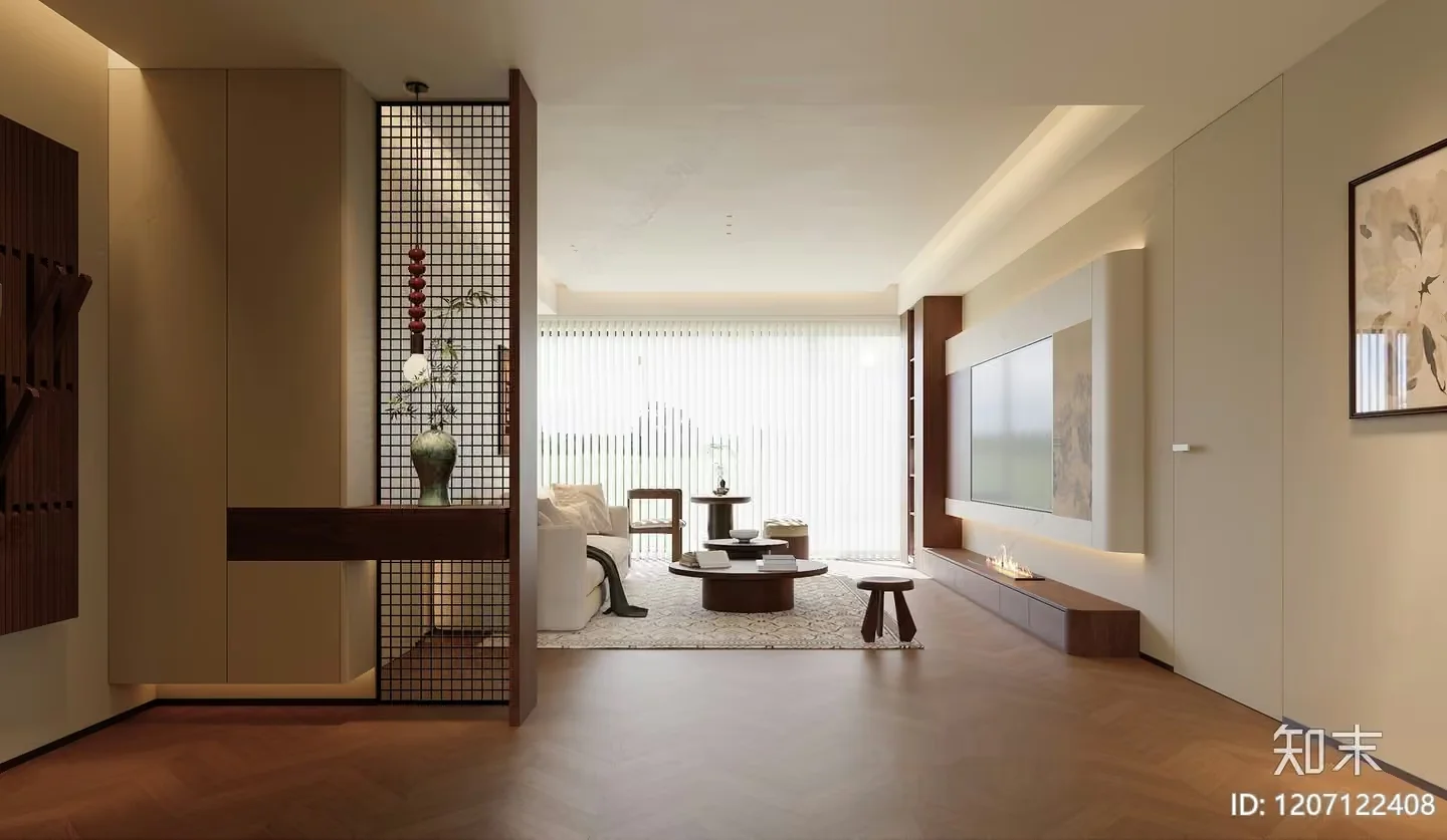 Modern Living Room 3D Model – 8660 – VRAY Render