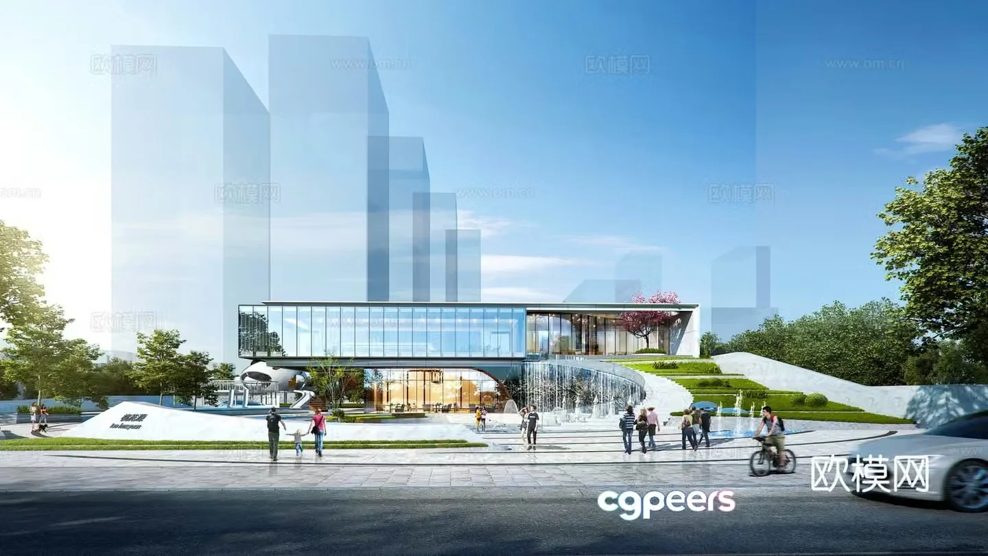 3D model of sales office appearance