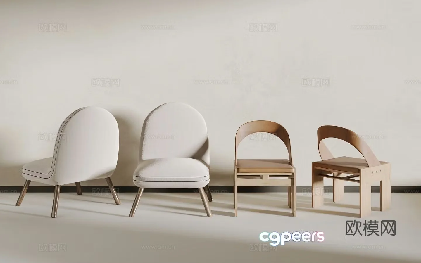 Modern single chair 3d model